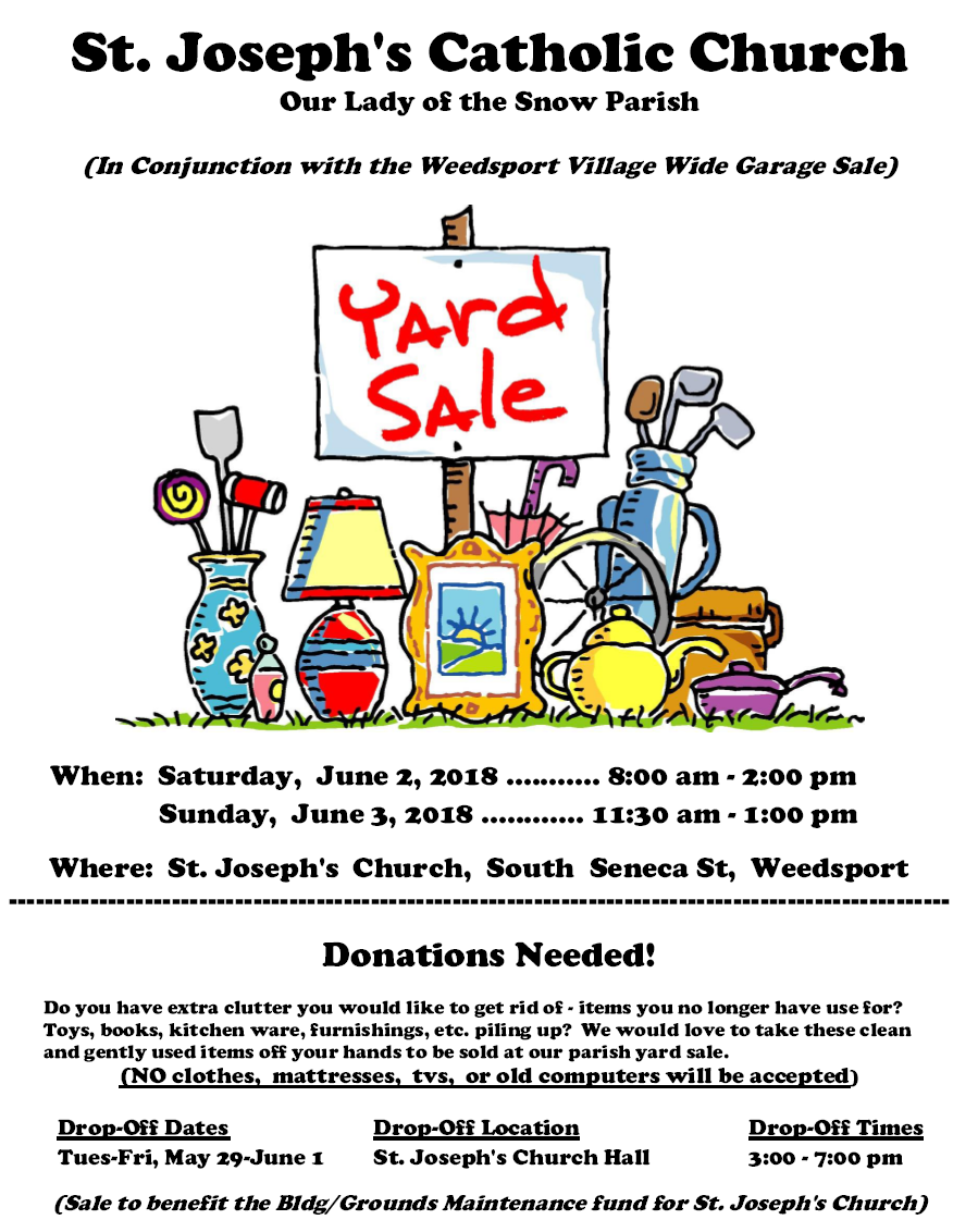 St. Joseph’s Catholic Church Garage Sale